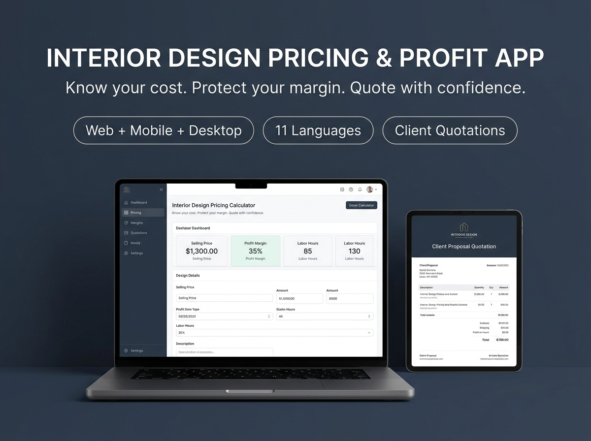 Interior Pricing Toolkit Software Interface